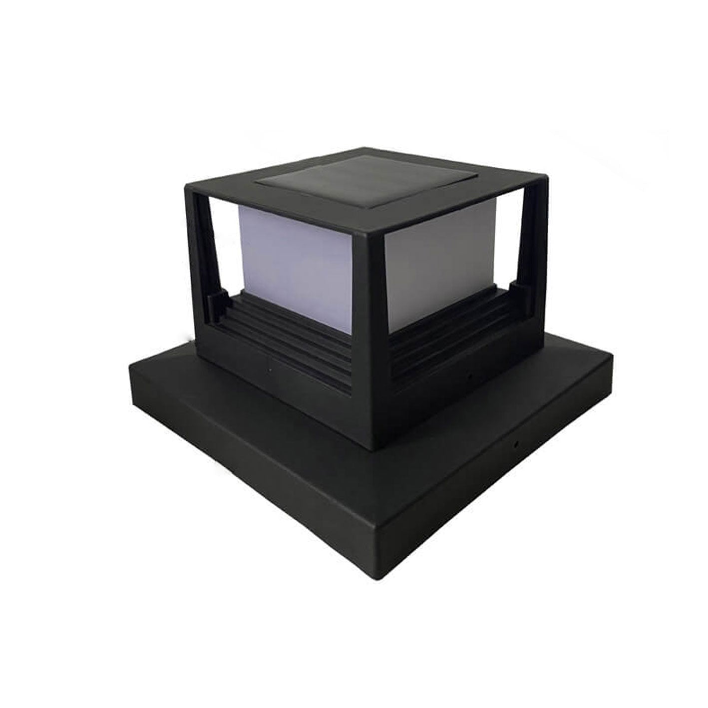Cairn Solar Post Cap Light, Black White IP65 Waterproof Wireless Solar Fence Post Cap for 4x4 Deck Railing & Gate
