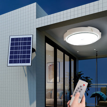 Solstice Solar Ceiling Light, White Solar Shed Light for Workshop, Summerhouse & Garden Room