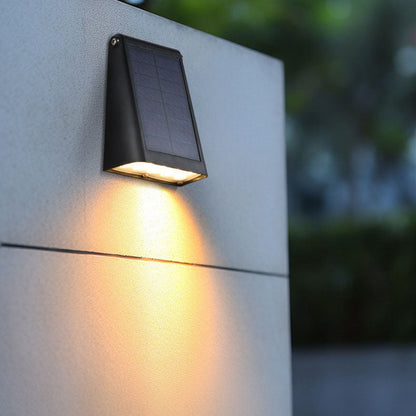 Norton Solar Wedge Sconce, Black Wireless Solar Outdoor Wall Light for Fence, Shed & Gate Post