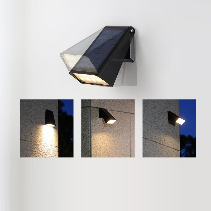 Norton Solar Wedge Sconce, Black Wireless Solar Outdoor Wall Light for Fence, Shed & Gate Post