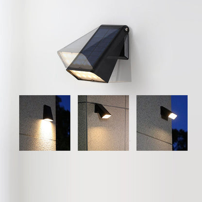 Norton Solar Wedge Sconce, Black Wireless Solar Outdoor Wall Light for Fence, Shed & Gate Post