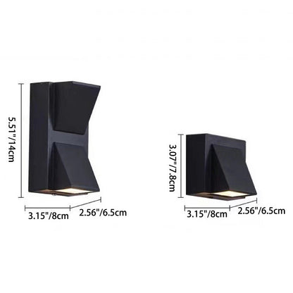 Pike Miniature Beam Wall Light, Black IP65 Waterproof LED Outdoor Sconce for Steps, Path & Garden Wall