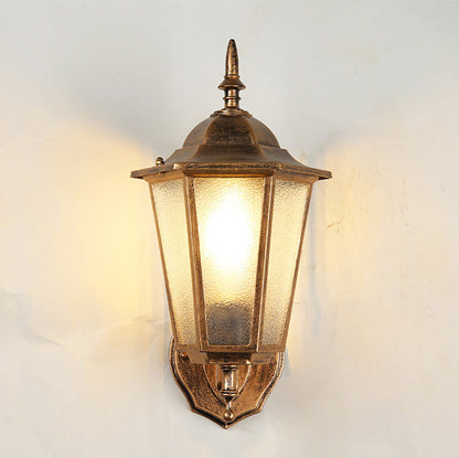 Ellerby Frosted Glass Wall Lantern, Black Bronze IP65 Waterproof Outdoor Porch Light for Front & Side Door