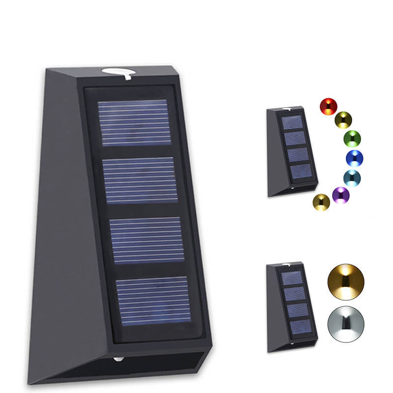 Aurora Solar Colour Light, Black Wireless Solar RGB Colour Changing Garden Light for Fence, Patio & Deck