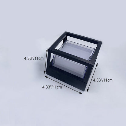 Prism Cube Wall Sconce, Black IP65 Waterproof 12W LED Adjustable Outdoor Wall Light for Fence & Doorway