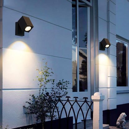 Pike Adjustable Spot Sconce, Small Black Grey IP65 Waterproof GU10 Outdoor Spotlight for Tree, Wall & House Number