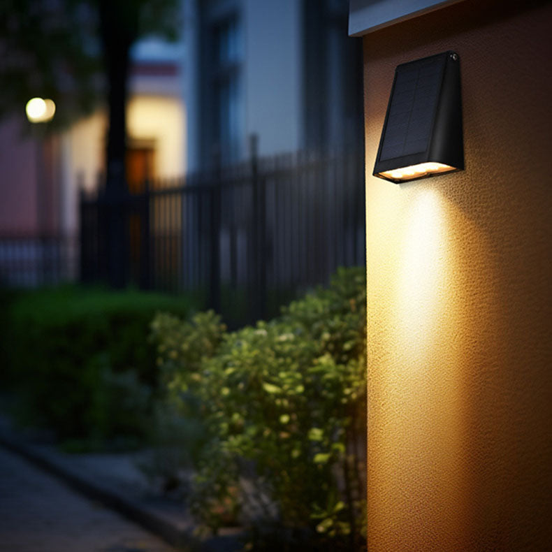 Norton Solar Wedge Sconce, Black Wireless Solar Outdoor Wall Light for Fence, Shed & Gate Post