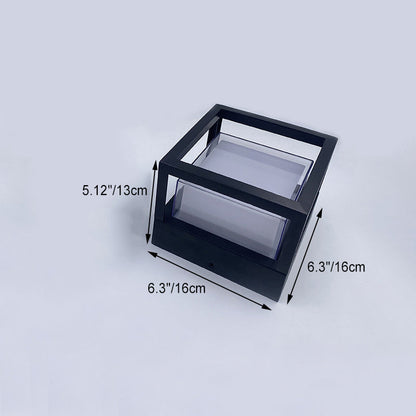 Prism Cube Wall Sconce, Black IP65 Waterproof 12W LED Adjustable Outdoor Wall Light for Fence & Doorway