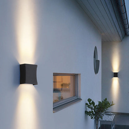 Nash Slim Wall Light, Ultra Slim Black IP65 Waterproof LED Outdoor Sconce for Door Reveal & Narrow Passage