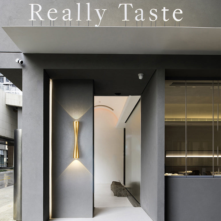 Ridge Twin Spot Sconce, Slim Gold LED Indoor Wall Light for Hallway, Mirror, Alcove & Headboard