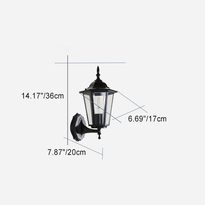 Ellerby Frosted Glass Wall Lantern, Black Bronze IP65 Waterproof Outdoor Porch Light for Front & Side Door