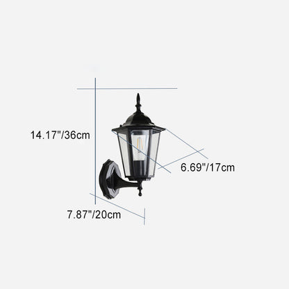 Ellerby Frosted Glass Wall Lantern, Black Bronze IP65 Waterproof Outdoor Porch Light for Front & Side Door