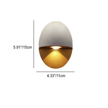 Linden Round Wall Sconce, Platinum Black Gold IP65 Waterproof 6W LED Outdoor Porch Light for Doorway, Corridor & Balcony