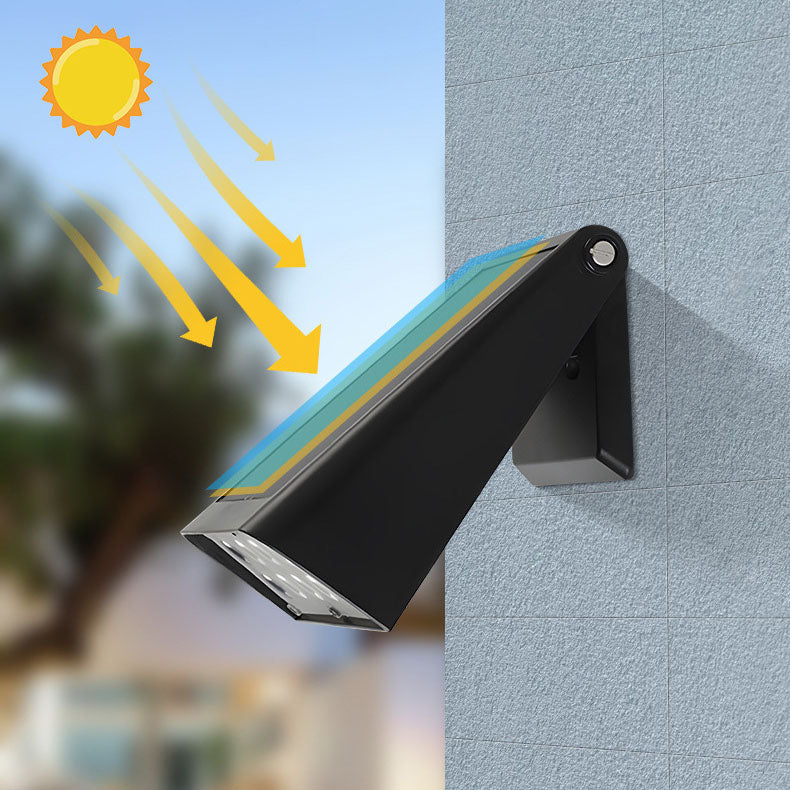 Norton Solar Wedge Sconce, Black Wireless Solar Outdoor Wall Light for Fence, Shed & Gate Post