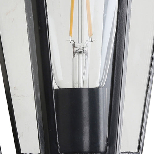 Ellerby Frosted Glass Wall Lantern, Black Bronze IP65 Waterproof Outdoor Porch Light for Front & Side Door