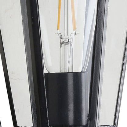 Ellerby Frosted Glass Wall Lantern, Black Bronze IP65 Waterproof Outdoor Porch Light for Front & Side Door