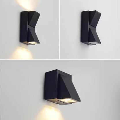 Pike Miniature Beam Wall Light, Black IP65 Waterproof LED Outdoor Sconce for Steps, Path & Garden Wall