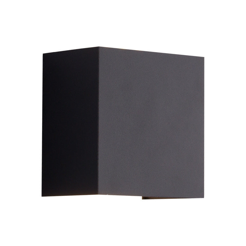 Corby Square Beam Sconce, Black IP65 Waterproof 6W 12W LED Outdoor Wall Light for Brick, Stone & Textured Facade
