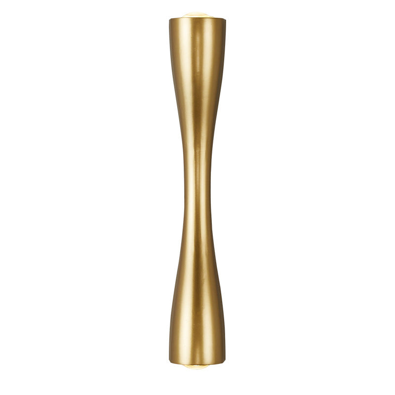 Ridge Twin Spot Sconce, Slim Gold LED Indoor Wall Light for Hallway, Mirror, Alcove & Headboard
