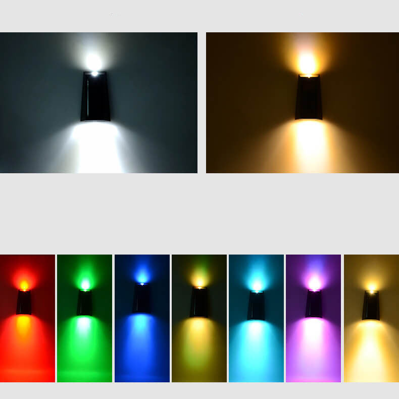 Aurora Solar Colour Light, Black Wireless Solar RGB Colour Changing Garden Light for Fence, Patio & Deck