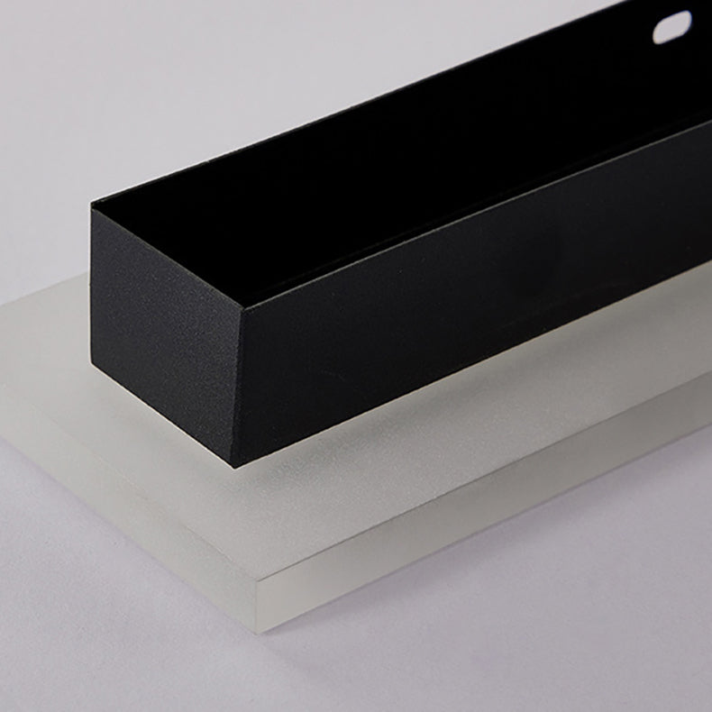 Langley Long Bar Wall Light, Slim Black IP65 Waterproof LED Outdoor Sconce for Facade, Garage & Column