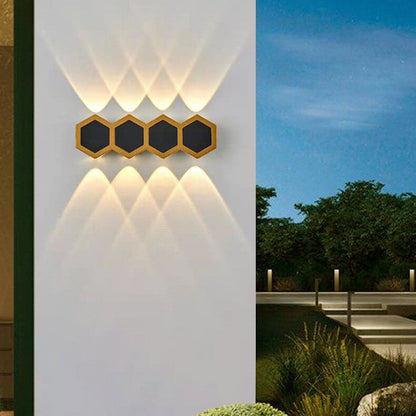 Comb Hexagon Wall Sconce, Honeycomb LED Outdoor Wall Light for Patio, Entrance & Garden Wall
