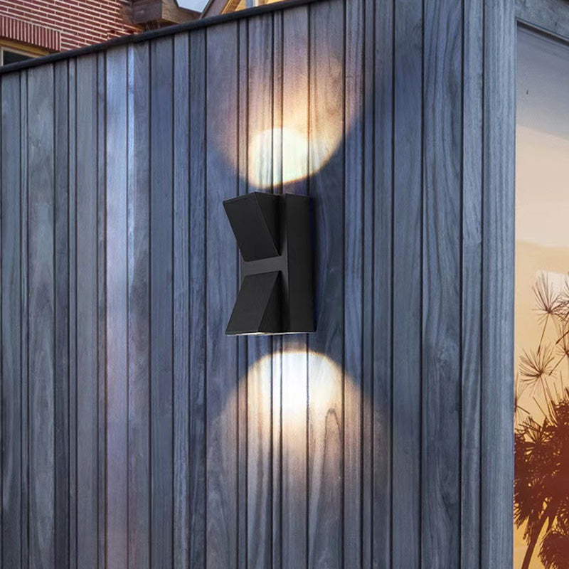 Pike Miniature Beam Wall Light, Black IP65 Waterproof LED Outdoor Sconce for Steps, Path & Garden Wall