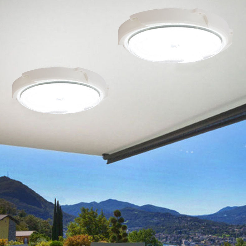 Solstice Solar Ceiling Light, White Solar Shed Light for Workshop, Summerhouse & Garden Room