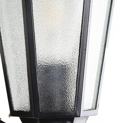 Ellerby Frosted Glass Wall Lantern, Black Bronze IP65 Waterproof Outdoor Porch Light for Front & Side Door