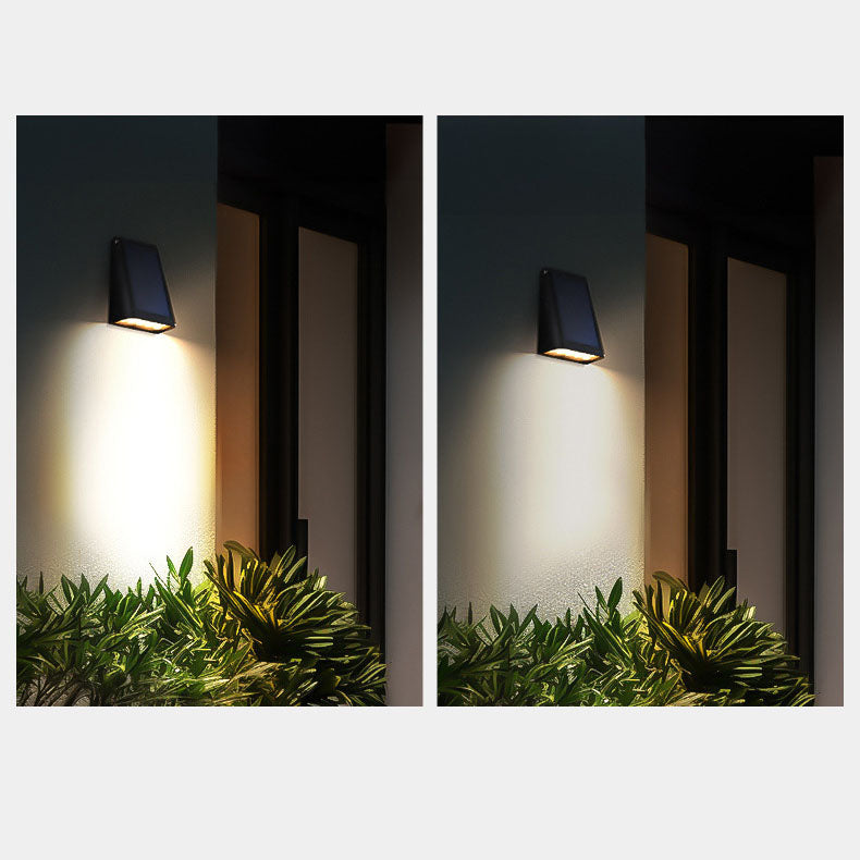 Norton Solar Wedge Sconce, Black Wireless Solar Outdoor Wall Light for Fence, Shed & Gate Post
