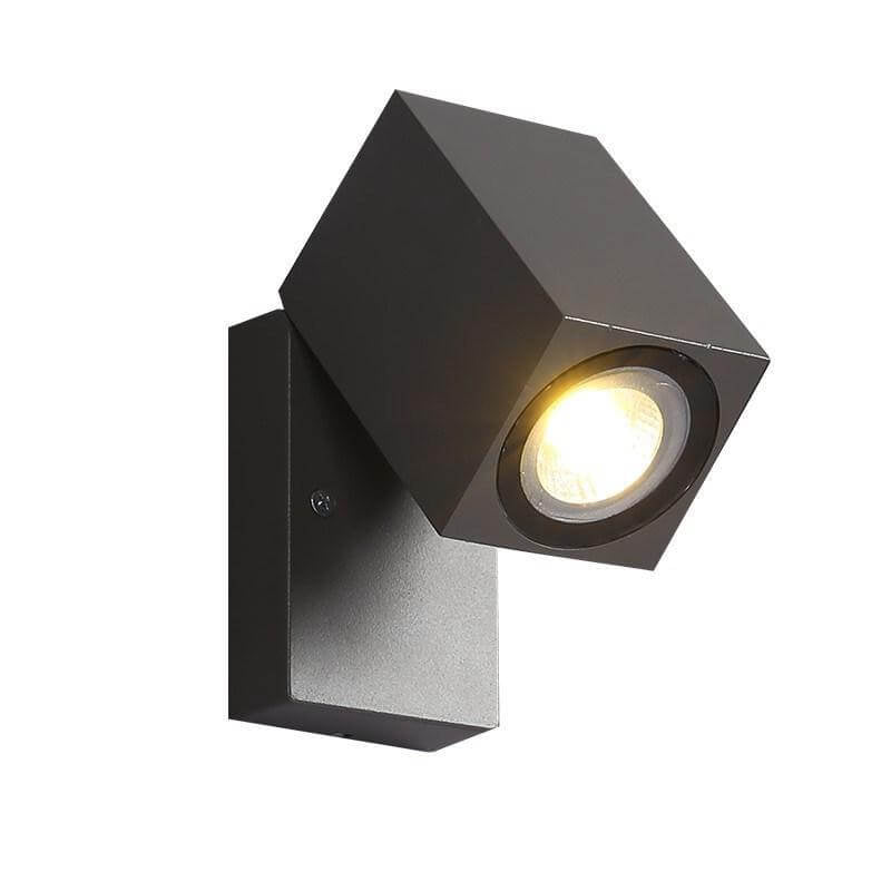 Pike Adjustable Spot Sconce, Small Black Grey IP65 Waterproof GU10 Outdoor Spotlight for Tree, Wall & House Number