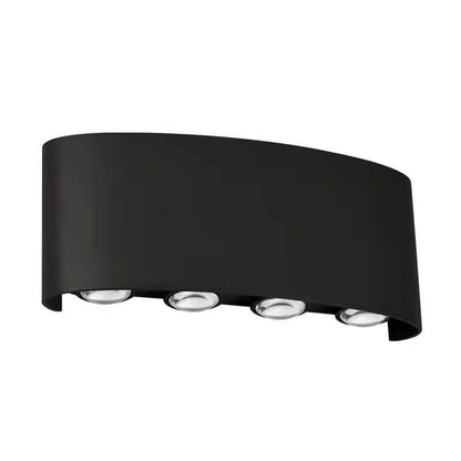 Sweep Arc Spotlight Sconce, Black White IP65 Waterproof 2W to 12W LED Outdoor Wall Light for Brick & Stone Wall