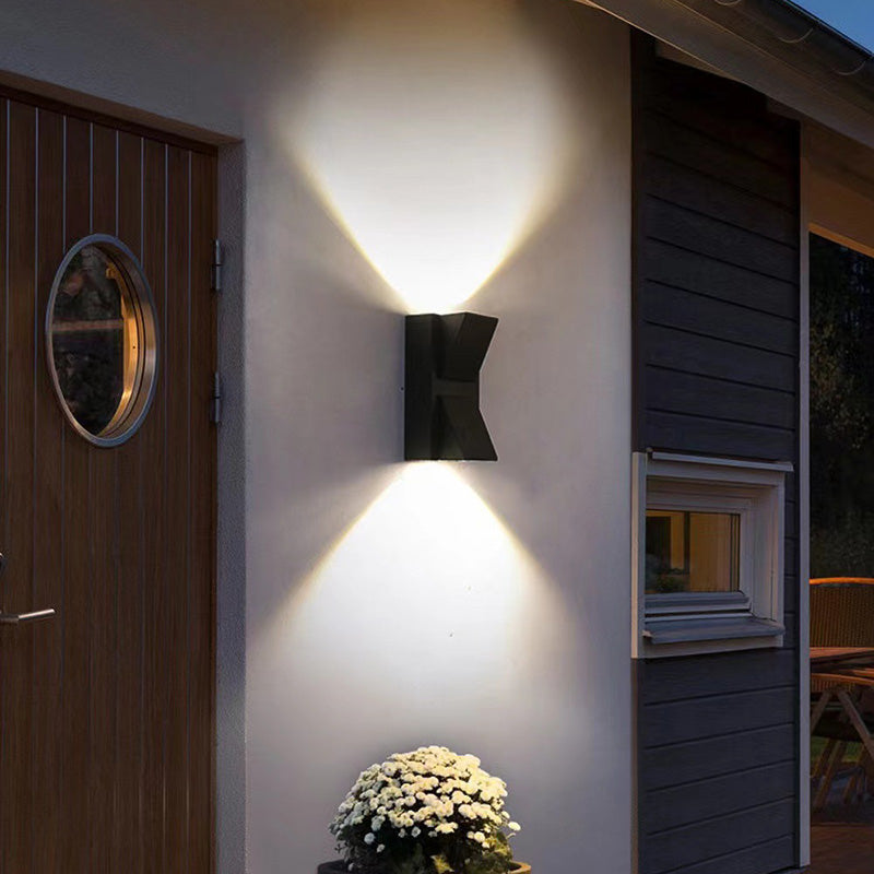 Pike Miniature Beam Wall Light, Black IP65 Waterproof LED Outdoor Sconce for Steps, Path & Garden Wall