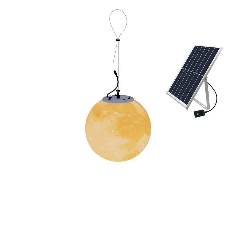 Vale Moon Solar Pendant, Warm Glow Hanging Solar Globe Garden Light for Pergola, Patio, Tree & Gazebo