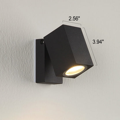 Pike Adjustable Spot Sconce, Small Black Grey IP65 Waterproof GU10 Outdoor Spotlight for Tree, Wall & House Number