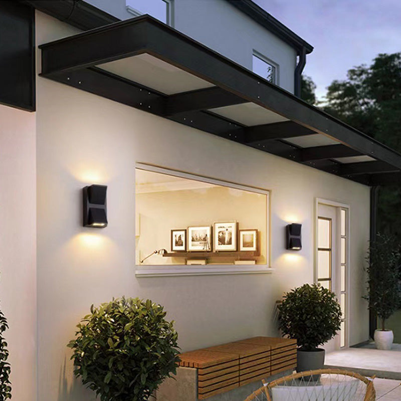 Pike Miniature Beam Wall Light, Black IP65 Waterproof LED Outdoor Sconce for Steps, Path & Garden Wall