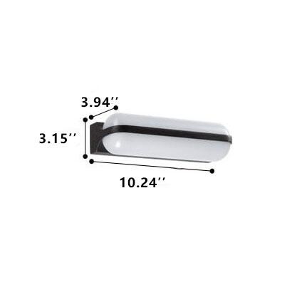 Ellery Ring Wall Sconce, Retro Black IP65 Waterproof LED Up Down Outdoor Light for Porch & Brick Wall