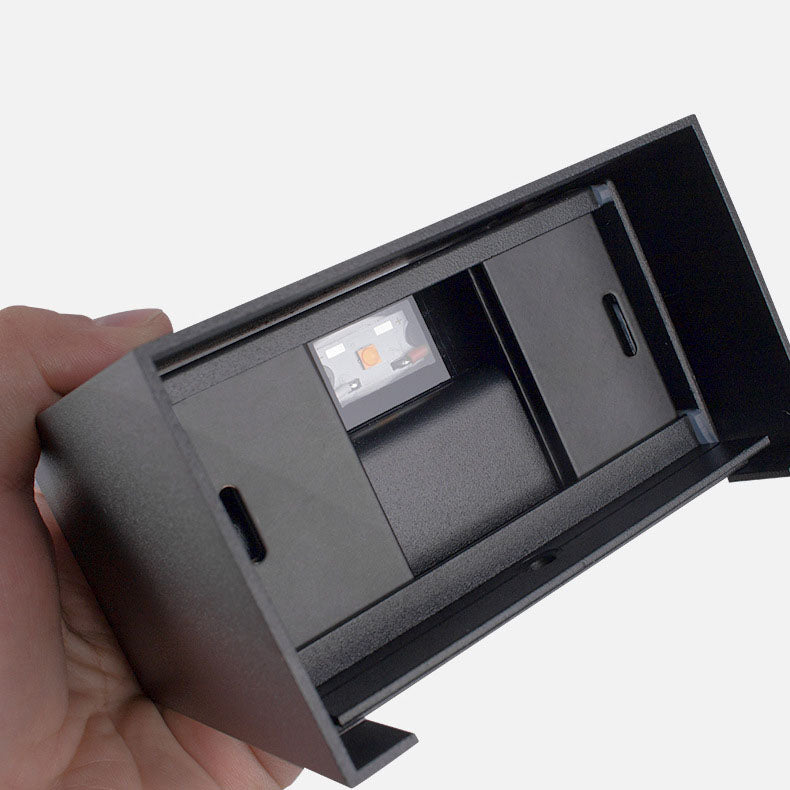 Corby Square Beam Sconce, Black IP65 Waterproof 6W 12W LED Outdoor Wall Light for Brick, Stone & Textured Facade