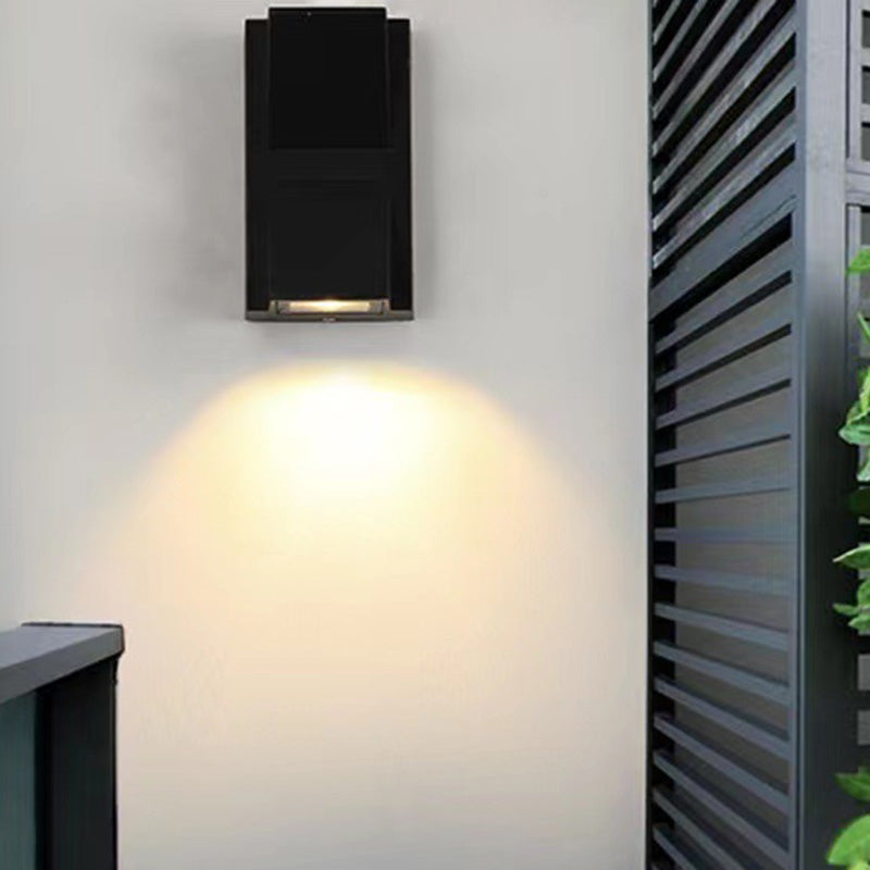 Pike Miniature Beam Wall Light, Black IP65 Waterproof LED Outdoor Sconce for Steps, Path & Garden Wall