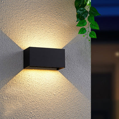 Wexford Up Down Wall Light, Black IP65 Waterproof LED Outdoor Wall Sconce for Front Door, Driveway & Garage