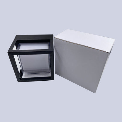 Prism Cube Wall Sconce, Black IP65 Waterproof 12W LED Adjustable Outdoor Wall Light for Fence & Doorway