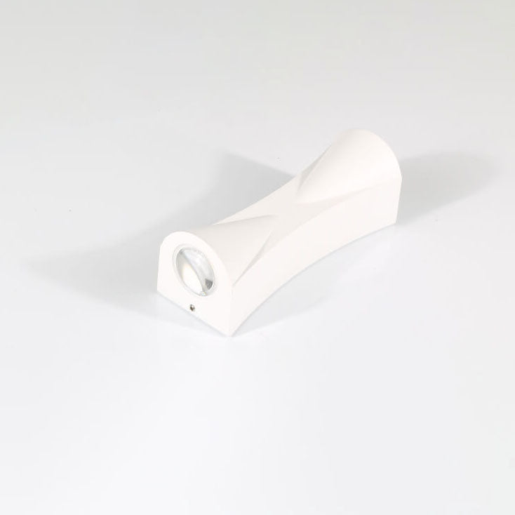 Sabre Horn Wall Sconce, Slim Black Gold IP65 Waterproof LED Outdoor Wall Light for Doorway & Garden Wall