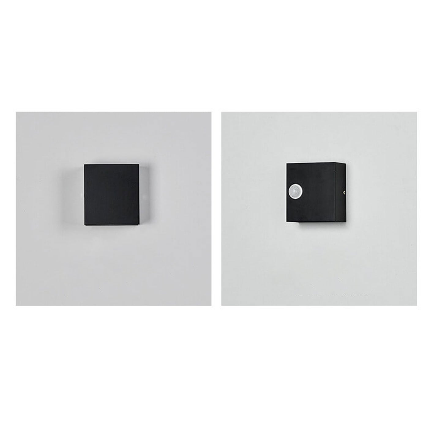 Bramley Cube Wall Sconce, Black White IP65 Waterproof LED Up Down Outdoor Light for Back Door, Garage & Side Passage