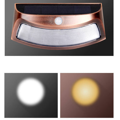 Alder Solar Motion Wall Light, Black or Rose Gold IP65 Waterproof Solar Motion Sensor Light for Gate, Shed & Garage