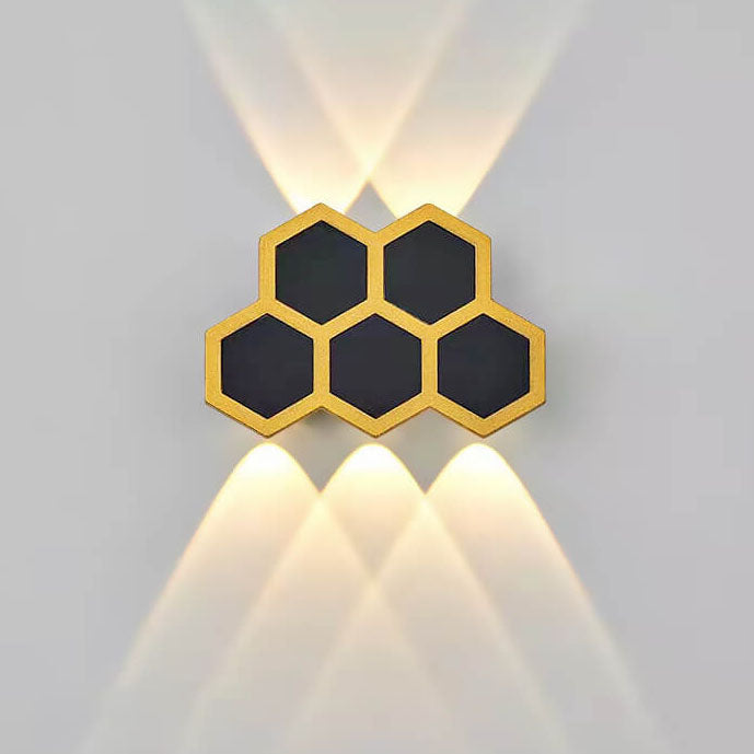 Comb Hexagon Wall Sconce, Honeycomb LED Outdoor Wall Light for Patio, Entrance & Garden Wall