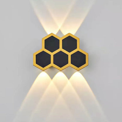 Comb Hexagon Wall Sconce, Honeycomb LED Outdoor Wall Light for Patio, Entrance & Garden Wall