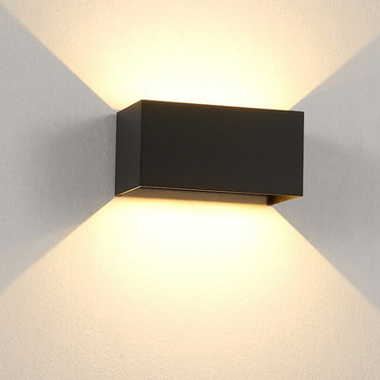 Wexford Up Down Wall Light, Black IP65 Waterproof LED Outdoor Wall Sconce for Front Door, Driveway & Garage