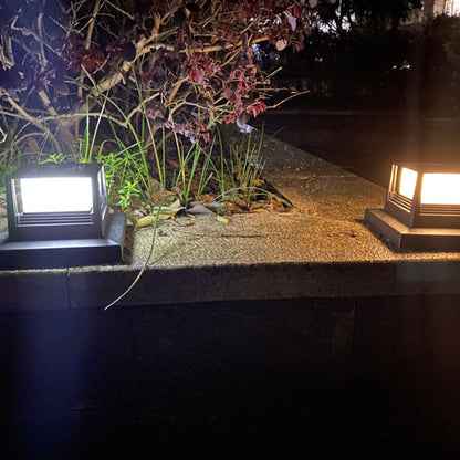 Cairn Solar Post Cap Light, Black White IP65 Waterproof Wireless Solar Fence Post Cap for 4x4 Deck Railing & Gate