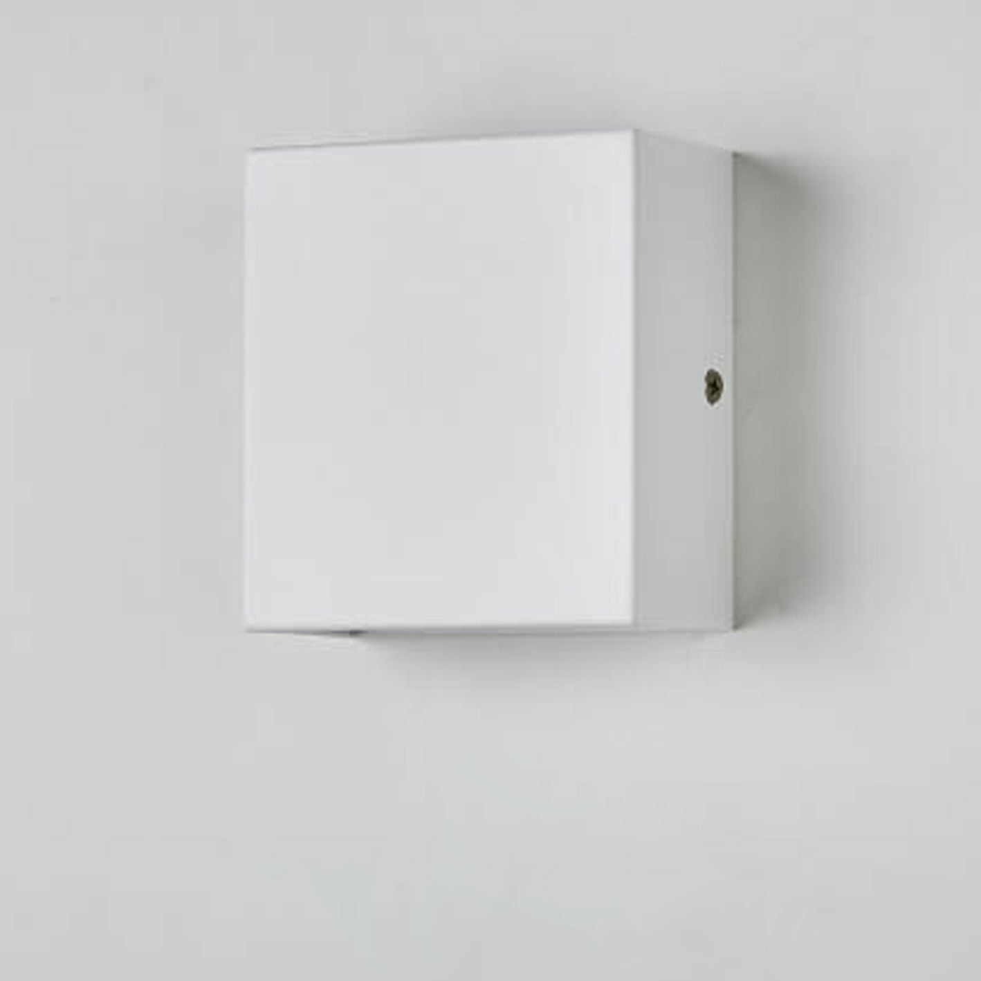 Bramley Cube Wall Sconce, Black White IP65 Waterproof LED Up Down Outdoor Light for Back Door, Garage & Side Passage