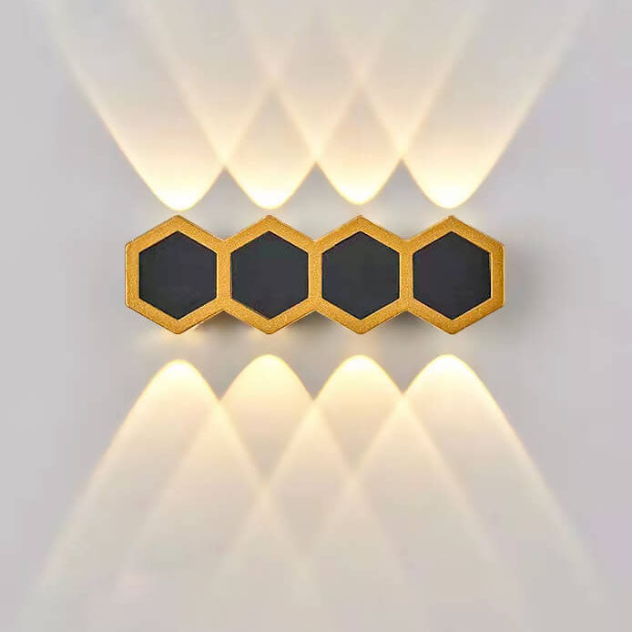 Comb Hexagon Wall Sconce, Honeycomb LED Outdoor Wall Light for Patio, Entrance & Garden Wall